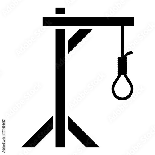 Gallows icon, hang and knot