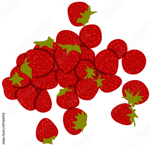 fresh strawberry fruit clipart