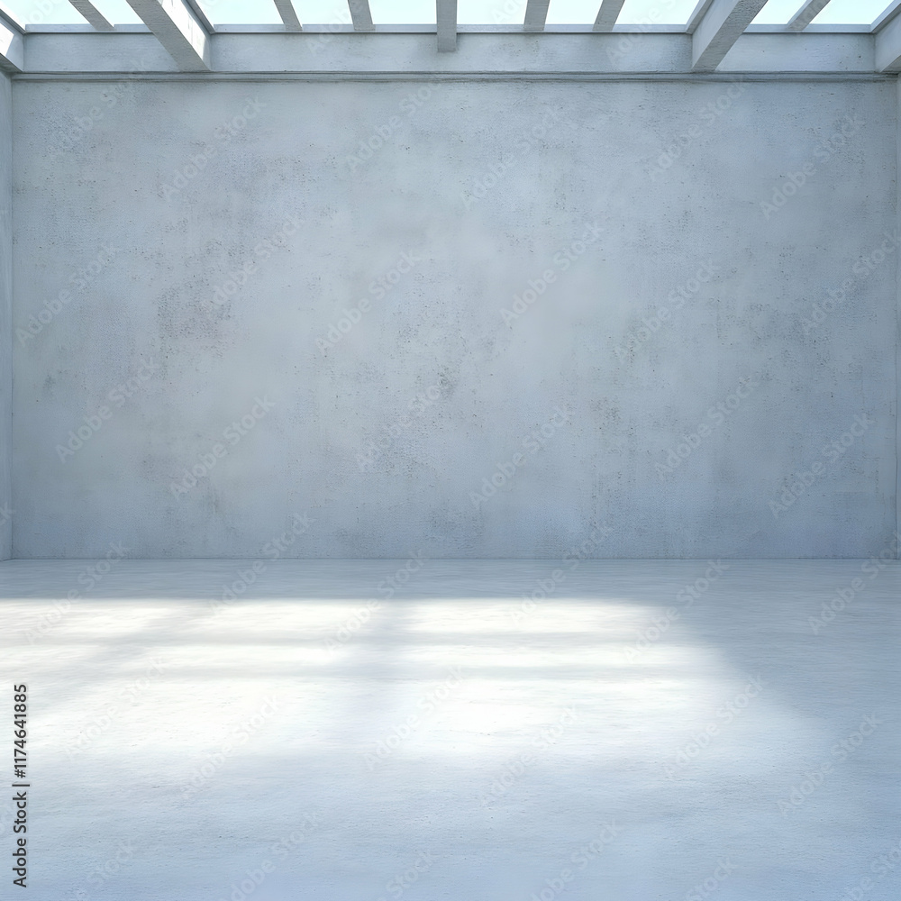 Empty Room 3D Render Light Grey Concrete Wall Empty Room 3D Render Light Grey Concrete Wall