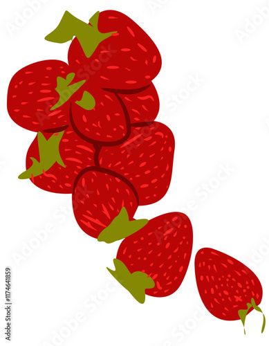 fresh strawberry fruit clipart