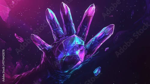Abstract blue underwater illustration of light stars and water drops with a night ocean texture