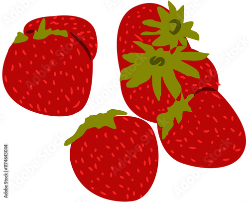 fresh strawberry fruit clipart
