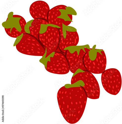 fresh strawberry fruit clipart