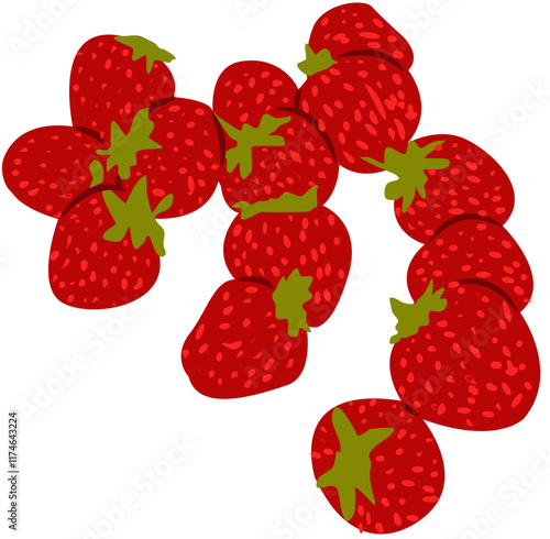 fresh strawberry fruit clipart