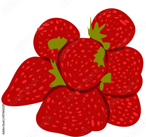 fresh strawberry fruit clipart