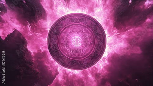 Iconic NFT badge symbolizing decentralized finance abstract vector art