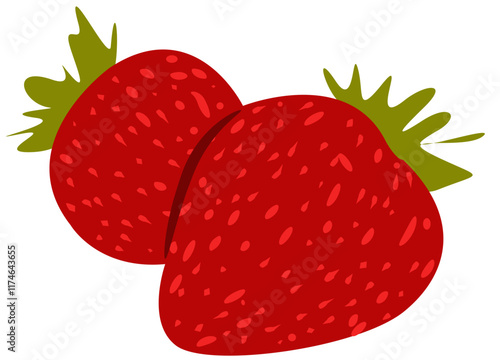 fresh strawberry fruit clipart