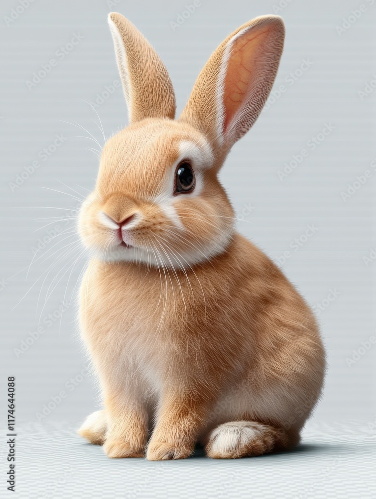 Obraz premium cute easter bunny isolated on transparent background