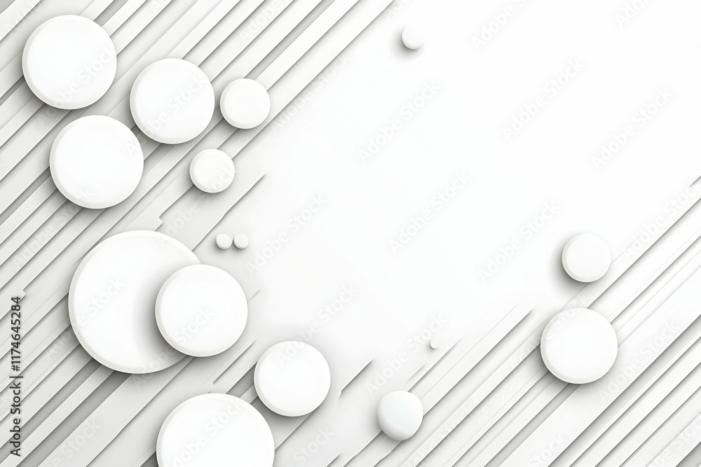 Abstract 3D White Circles Background Abstract 3D White Circles Background