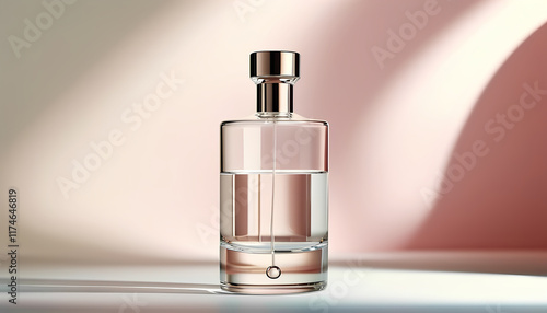 a bottle of perfume sitting on a table