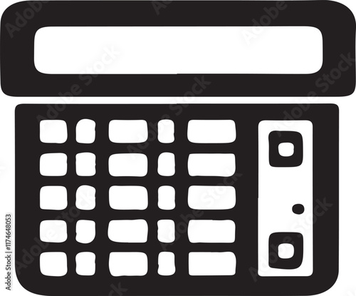 Calculator silhouette vector icon design