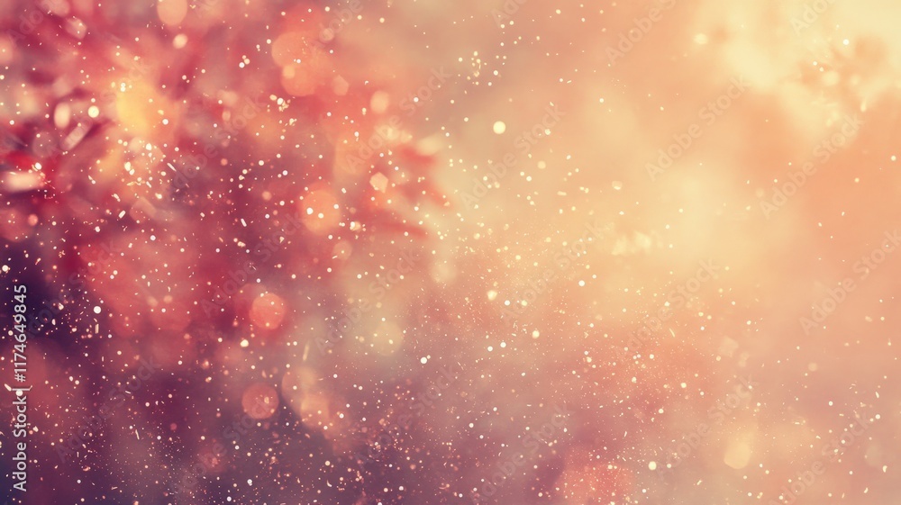 Fototapeta premium Glittering Party Confetti in Soft Focus Background