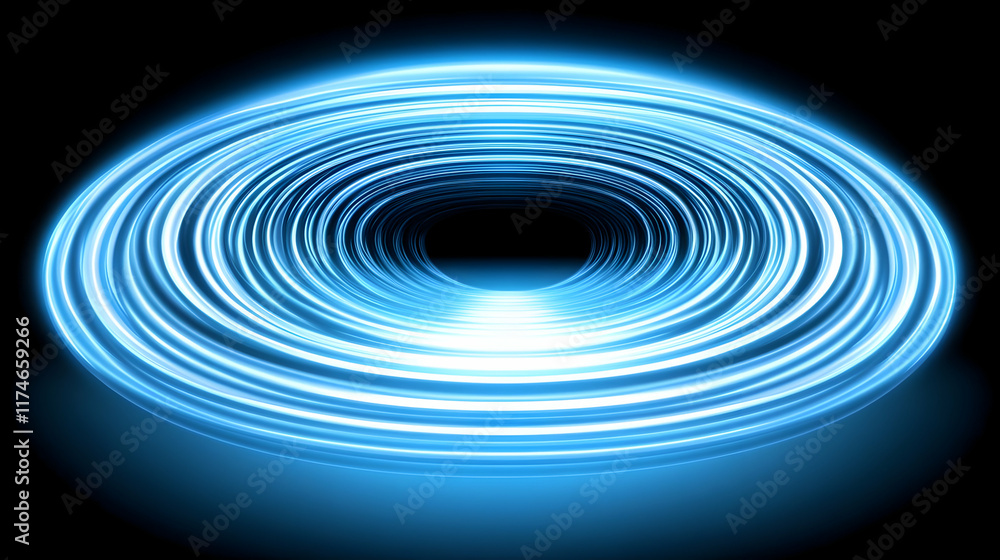 Abstract Blue Vortex Illustration Abstract Blue Vortex Illustration