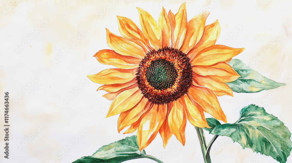 Fototapeta premium Elegant wedding invitation card background vector. Minimal hand painted watercolor botanical flowers texture template background. Design for wedding, vip cover, poster, rsvp moderncard.Valentine's Day