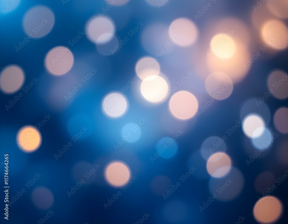 Bokeh Lights: Serene Blue and Warm Hues Abstract Bokeh Lights: Serene Blue and Warm Hues Abstract