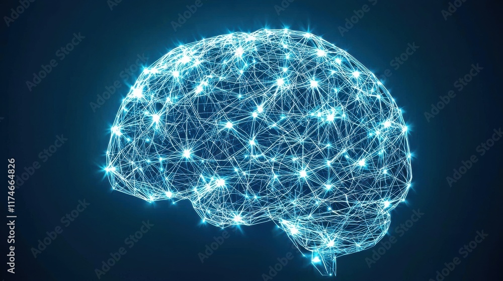 A digital illustration of a brain composed of glowing connections, symbolizing neural networks and advanced technology. A digital illustration of a brain composed of glowing connections, symbolizing neural networks and advanced technology.