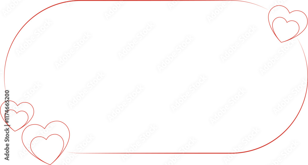 custom made wallpaper toronto digitalValentine line heart frame border 