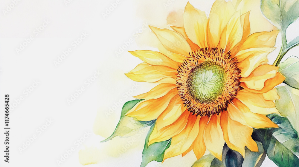 Fototapeta premium Elegant wedding invitation card background vector. Minimal hand painted watercolor botanical flowers texture template background. Design for wedding, vip cover, poster, rsvp moderncard.Valentine's Day