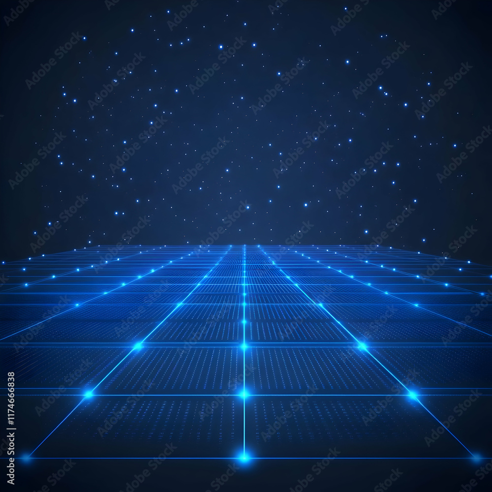 Abstract Blue Grid Background Illustration Abstract Blue Grid Background Illustration