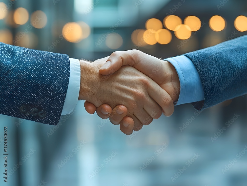 Business Executives Shaking Hands in Glass Walled Boardroom Sealing Mutual Agreement Business Executives Shaking Hands in Glass Walled Boardroom Sealing Mutual Agreement