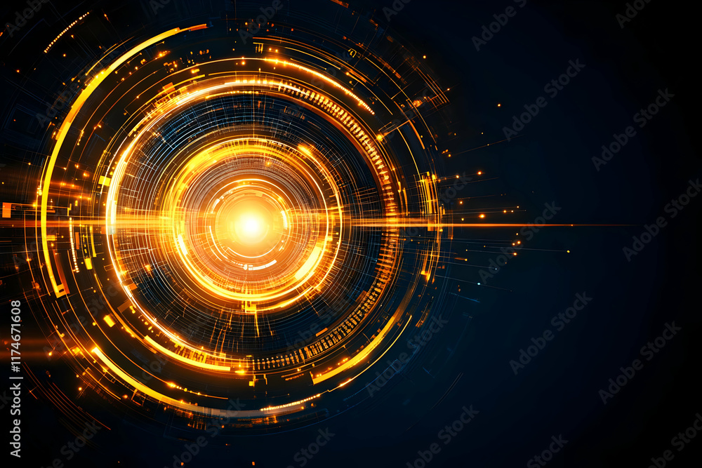 Abstract Gold Tech Background Illustration Abstract Gold Tech Background Illustration