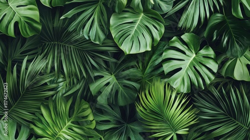 Wallpaper Mural Tropical Leaf Pattern: A Lush Green Tapestry Torontodigital.ca