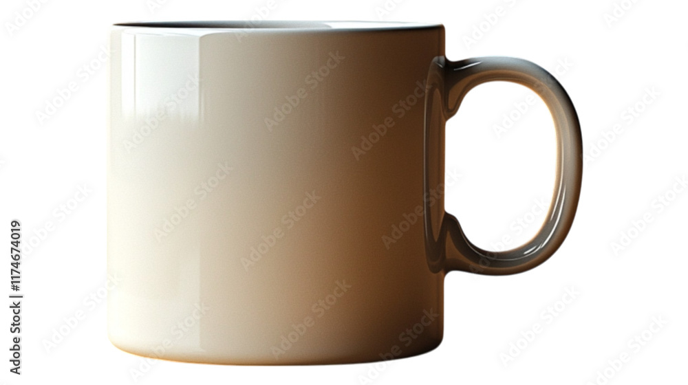 White Cup for Print on Transparent Background White Cup for Print on Transparent Background