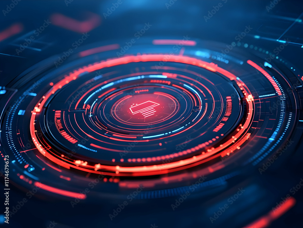 Abstract 3D Tech Background Red Blue Abstract 3D Tech Background Red Blue