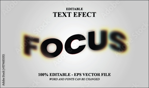 FOCUS EDITABLE TEXT EFFECT 3D free download