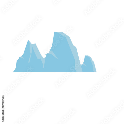 Minimalist Iceberg Graphic Illustration