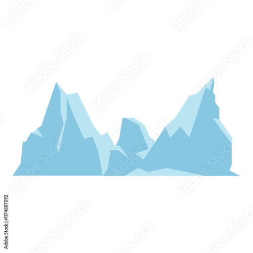 Minimalist Iceberg Graphic Illustration