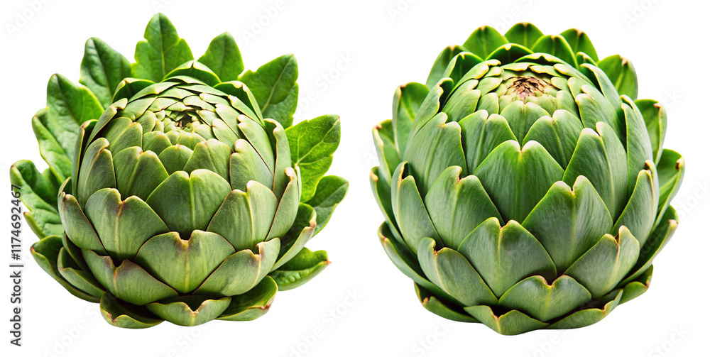 Fototapeta premium artichoke isolated on transparent background.