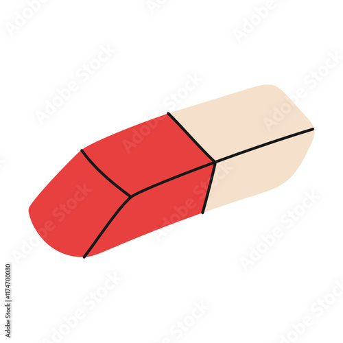 red pencil isolated on white