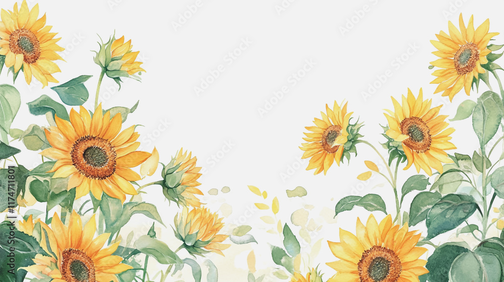 Obraz premium Elegant wedding invitation card background vector. Minimal hand painted watercolor botanical flowers texture template background. Design for wedding, vip cover, poster, rsvp moderncard.Valentine's Day