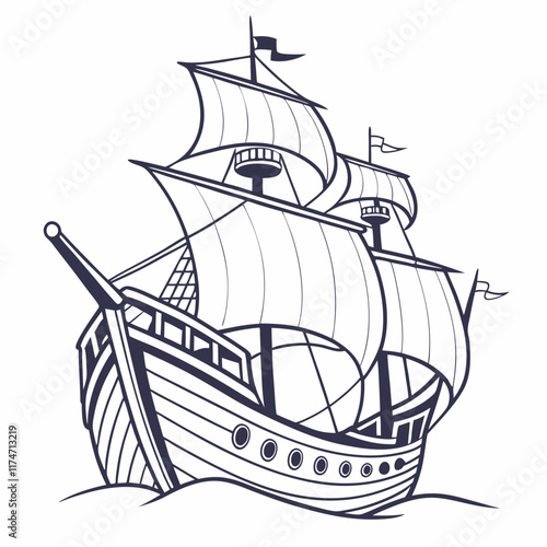 ship in the sea