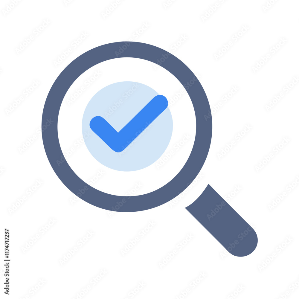Magnifying Glass with Checkmark Graphic for Custom Projects Magnifying Glass with Checkmark Graphic for Custom Projects