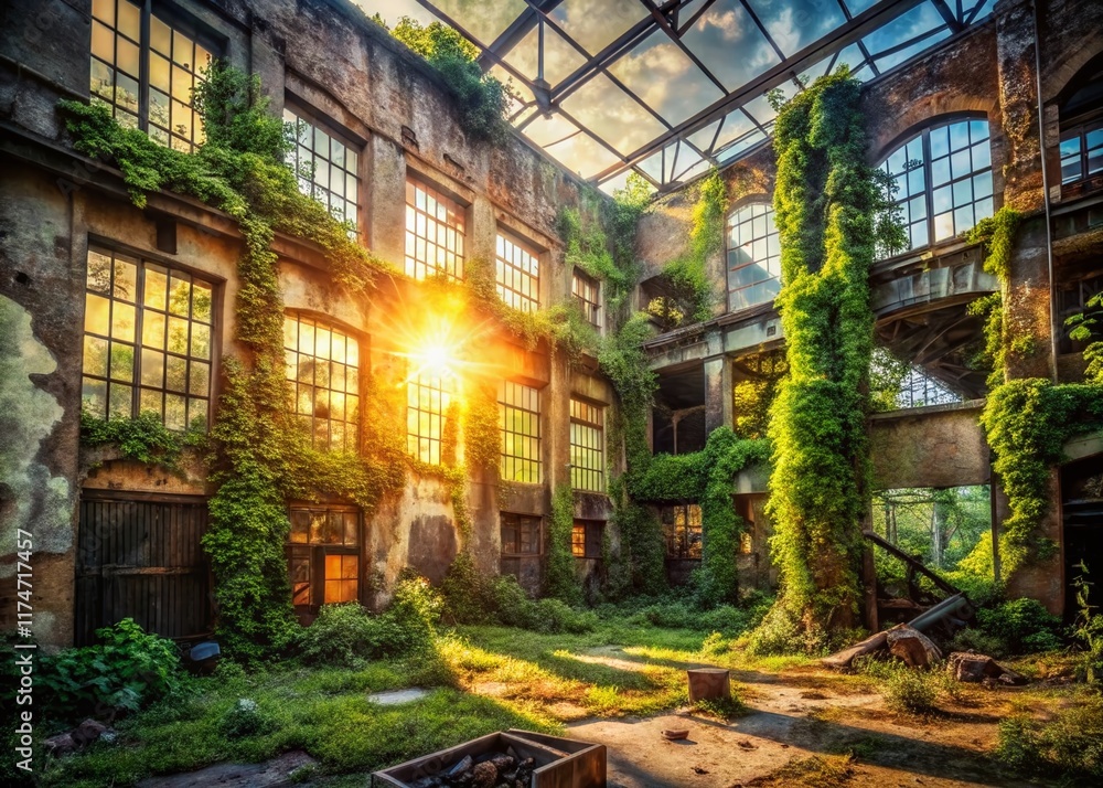 Fototapeta premium Abandoned Balkan Factory: Urban Exploration Photography