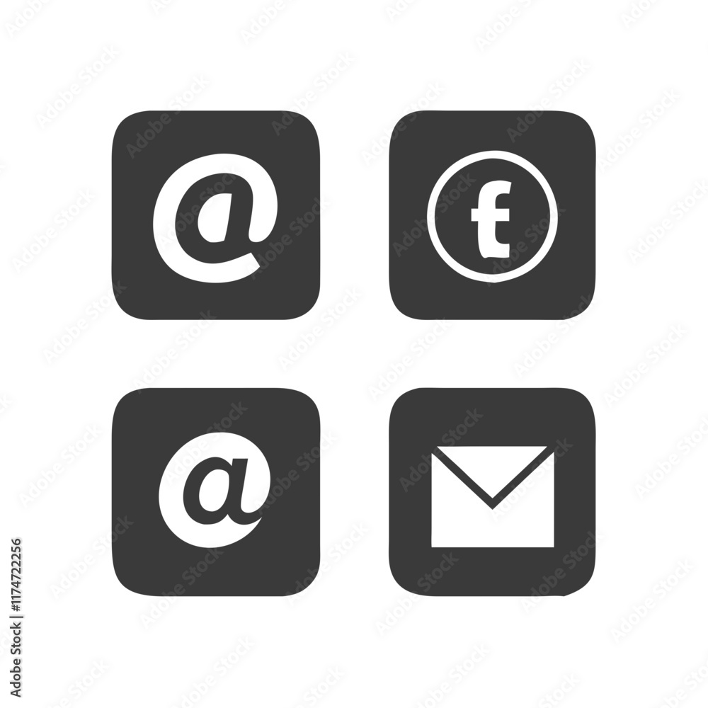 Elegant Communication Icons - Email, Phone, and More Elegant Communication Icons - Email, Phone, and More