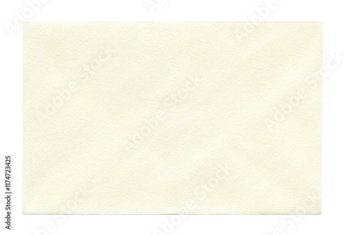 back view of old closed aged paper envelope isolated on white
