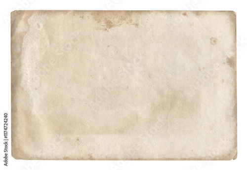 blank antique white paper texture pattern background with stains isolated
