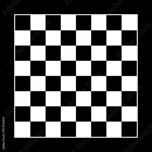 Black and white squares with chessboard and checkerboard, vector graphic material