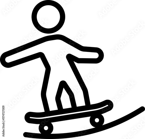 Skateboard Line Icon