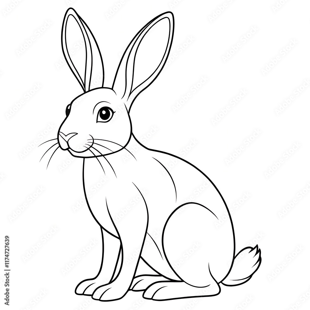 Obraz premium coloring page with rabbit