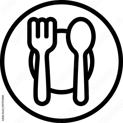 Eat Line Icon