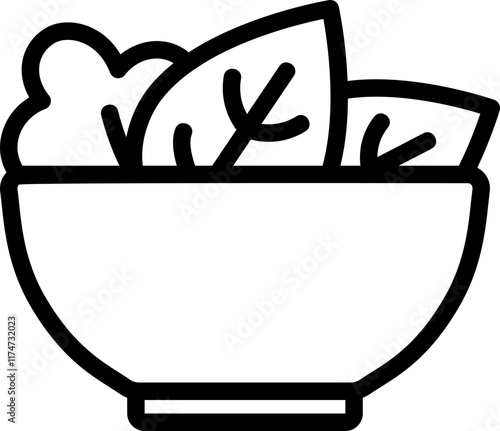 Salad Line Icon