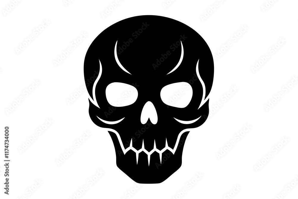 Skull Silhouette Illustration for Artistic and Scary Designs
Skull Silhouette Illustration for Artistic and Scary Designs