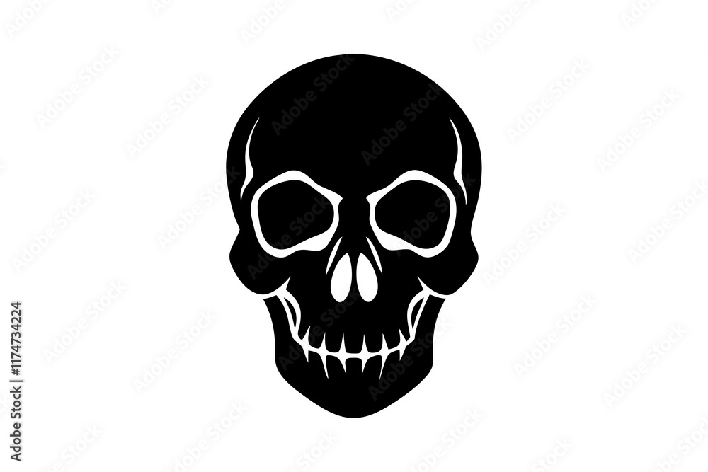 Skull Silhouette Illustration for Artistic and Scary Designs
Skull Silhouette Illustration for Artistic and Scary Designs