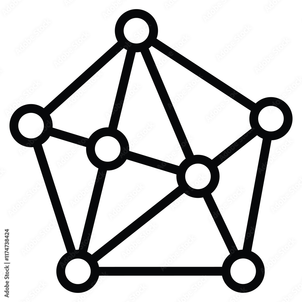 Connection Graphs icon line vector illustration Connection Graphs icon line vector illustration