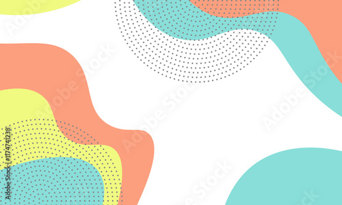 Abstract geometric pop art background with wave pattern. Vector pattern. wave abstract background. trendy 80s-90s Memphis style geometric design overlay