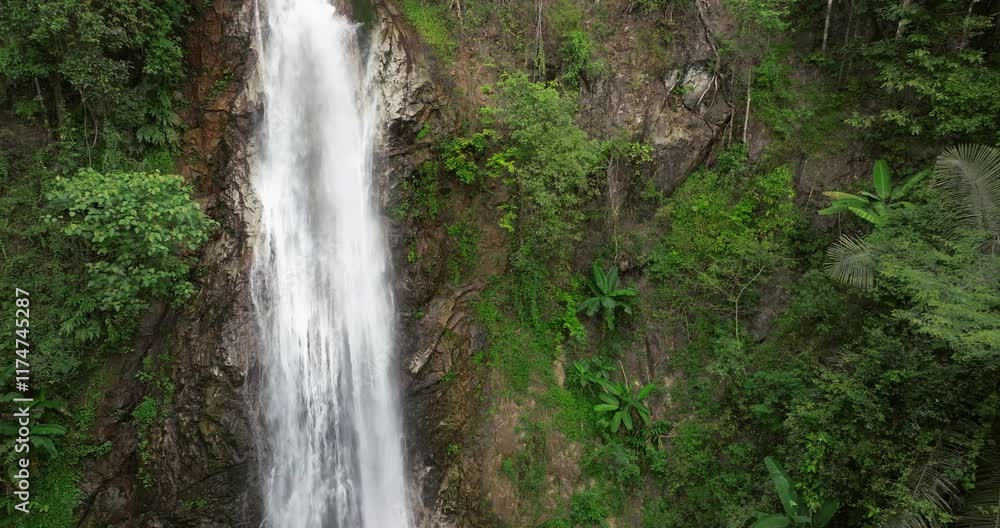 Aerial view of Khun Korn Waterfall in northern Thailand Aerial view of Khun Korn Waterfall in northern Thailand